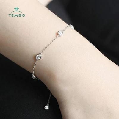 Fashion Simple Luxury Jewelry Adjustable Lab Grown Diamond Beads Tennis Bracelet for Men Women
