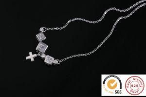 Fashion 925 Sterling Silver Necklace with Cross Pendant