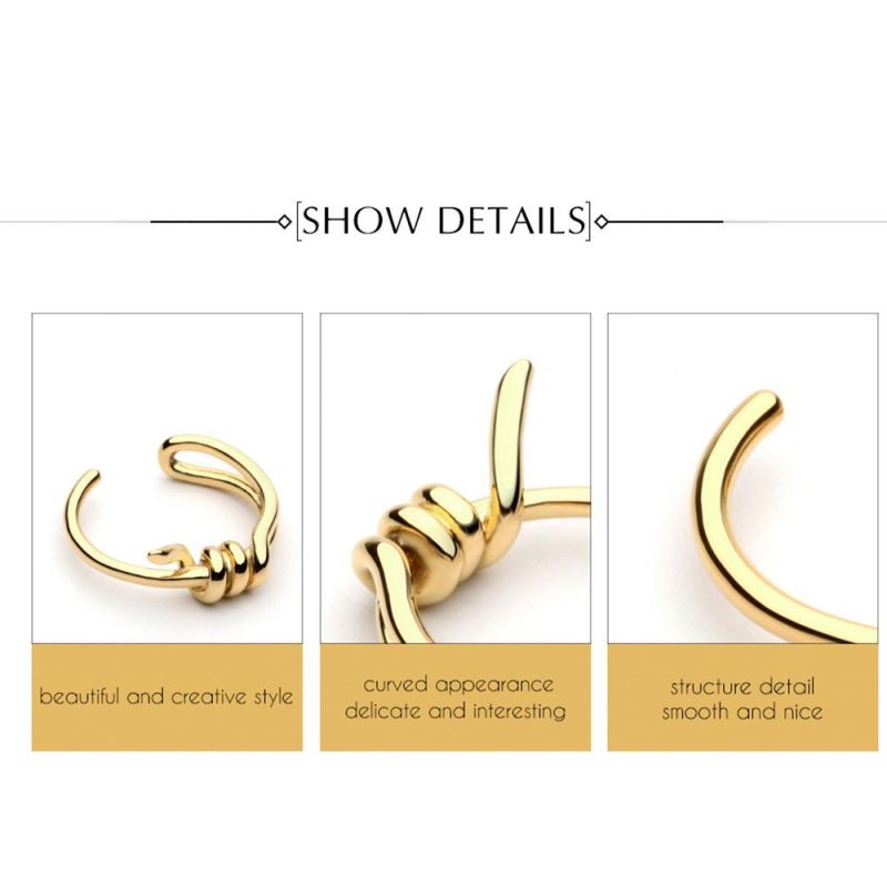 Delivste and Interesting Curved Appearance Copper Rings