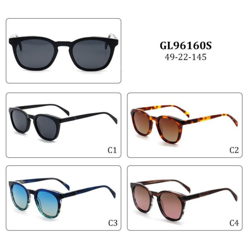 2022 New Style Trendy Sunglasses Acetate Frame Shade Polarized Lens High Quality Fashion Glasses for Women Men