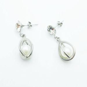 Fashion Stainless Steel Pearl Earrings Jewelry