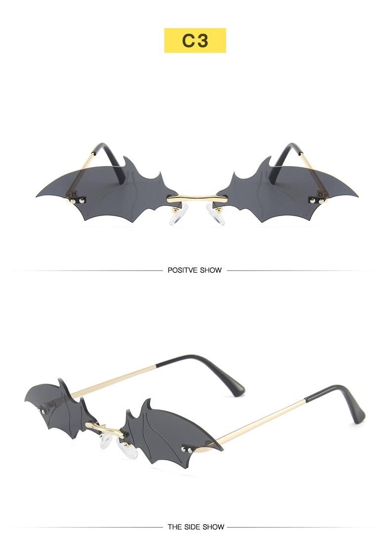 New Style Bat-Shaped Sunglasses Women Exaggerated Funny Colorful Trendy Sunglasses
