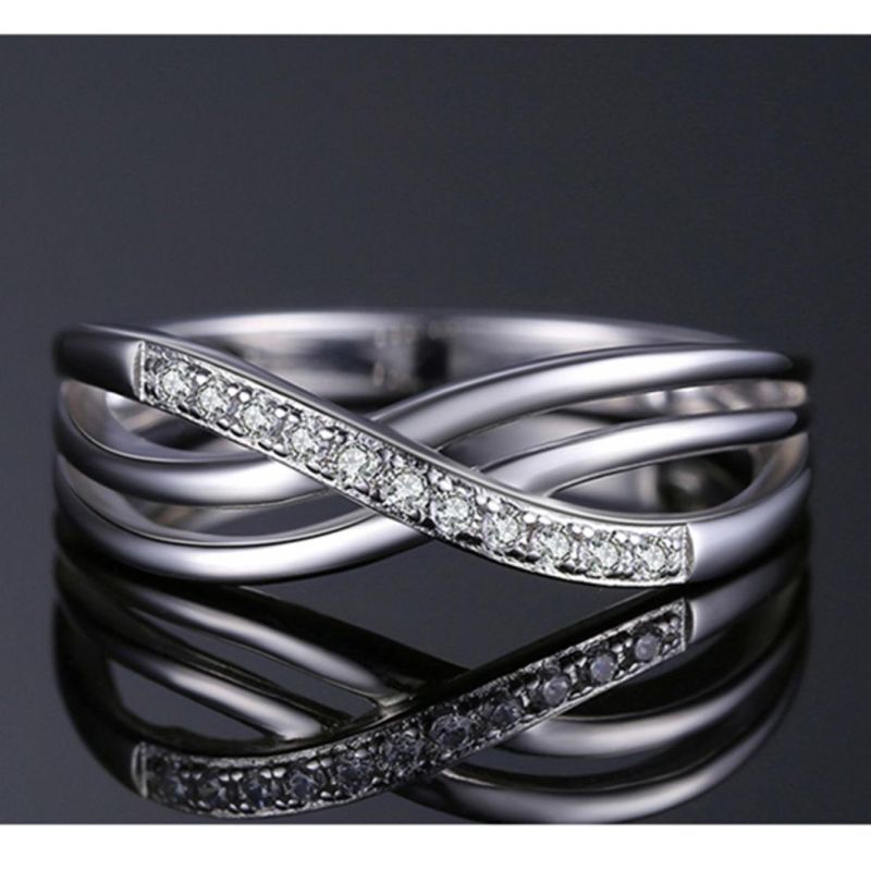 Infinity Love Romantic Anniversary Wedding Promise Ring 925 Sterling Silver Jewelry Wholesale