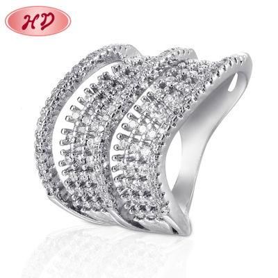 Women Jewelry Wholesale 18K Gold Rings Engagement Rings Christmas Gift for Lady