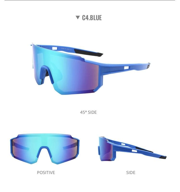 Custom 2022 High Quality Fashion Outdoor Big Frame Bike Riding Sports Polarized Sunglasses