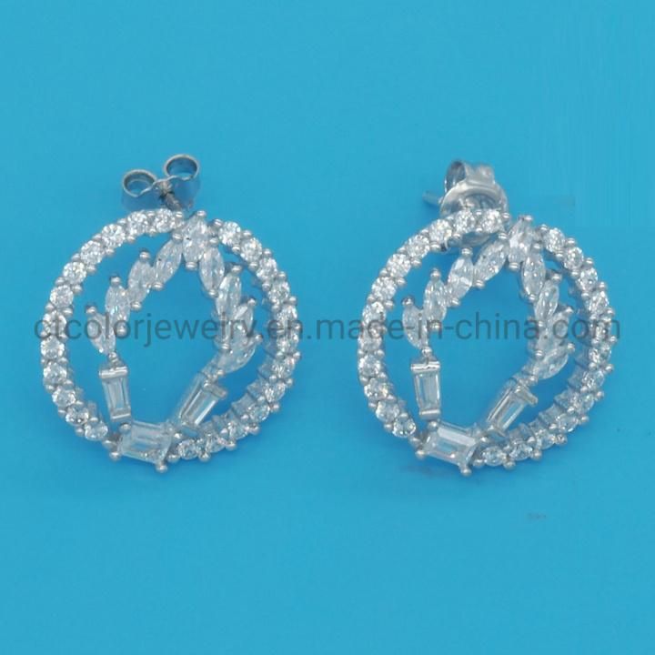 Fashion Jewelry High Quality 18K Gold Plated 925 Sterling Silver Earrings