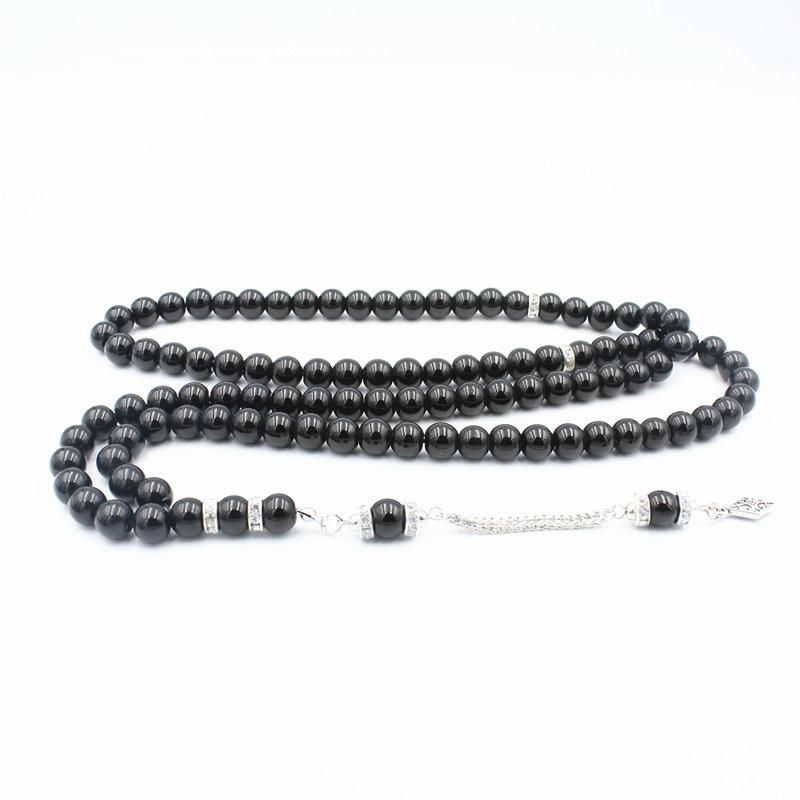 Customized Tassel Resin Tasbih Turkish Design Black and White Prayer 33 Beads Gift for Ramadan Tesbih Bracelet Bracelet Man′ S Muslim Misbaha Rosary