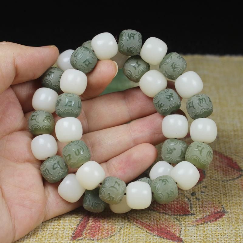 Fashion Jewelrywhite Jade Bodhi Rootgreen Bodhi Root Bracelet
