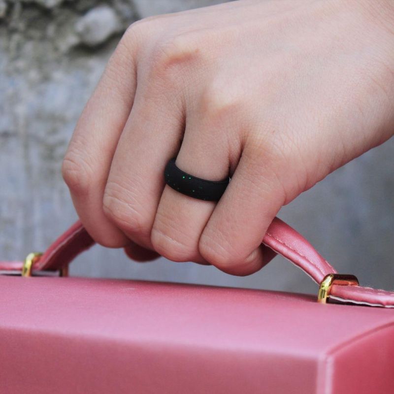 Flexible Women Silicone Rubber Rings Wedding Band