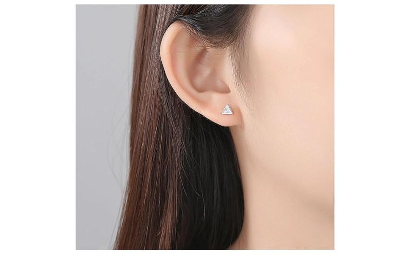 Christmas Eardrop Different on Both Sides Triangle Ear Stud Earpiece