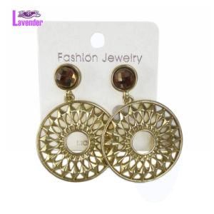 Fashion Jewelry Matt Gold Plated Stud Earrings for Female Accessory