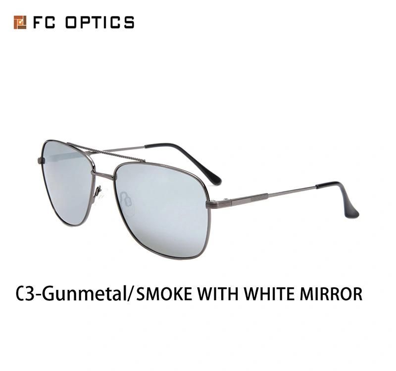 Metal Full Rim Frame Double Bridges Retro Low MOQ Polarized Fishing Wholesale Sun Glasses Sunglasses