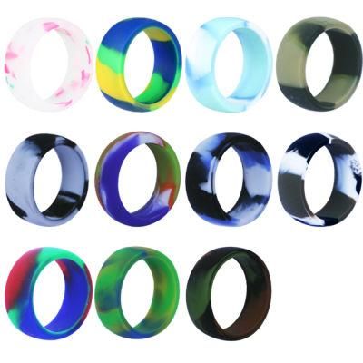 Food Grade Silicone Ring Professional Color Mixing Rubber Wedding Ring