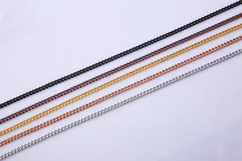 Fashion Hip Hop Necklace Curb Chain for Handcraft Jewelry Design