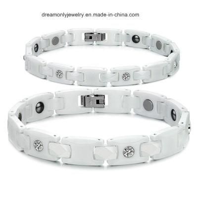 White Health Ceramic Eenergy Bio Magnetic Bracelet for Man and Woman