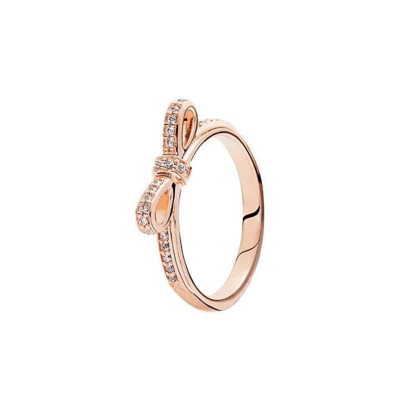 Pendora Rose Gold Dazzle Daisy Ring Classic Fashion Couple Ring