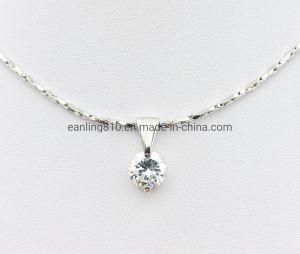 Simple Elegant Zirconia Round Cut Solitaire Pendant for Jewelry Necklace