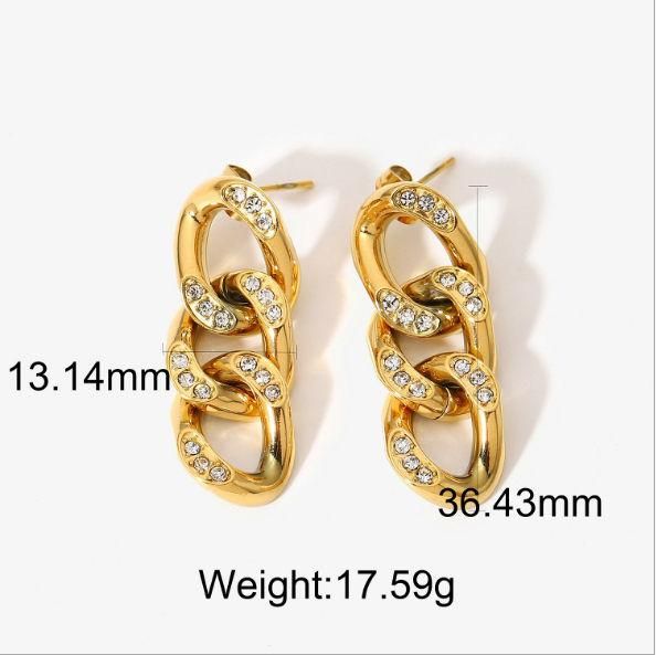 Manufacturer Custom Non Tarnish Gold Jewelry, French Jewelry, Diamond Earrings