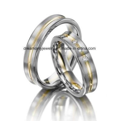 Gold Engagement Rings Metal Couple Wedding Bands Rings Jewelry
