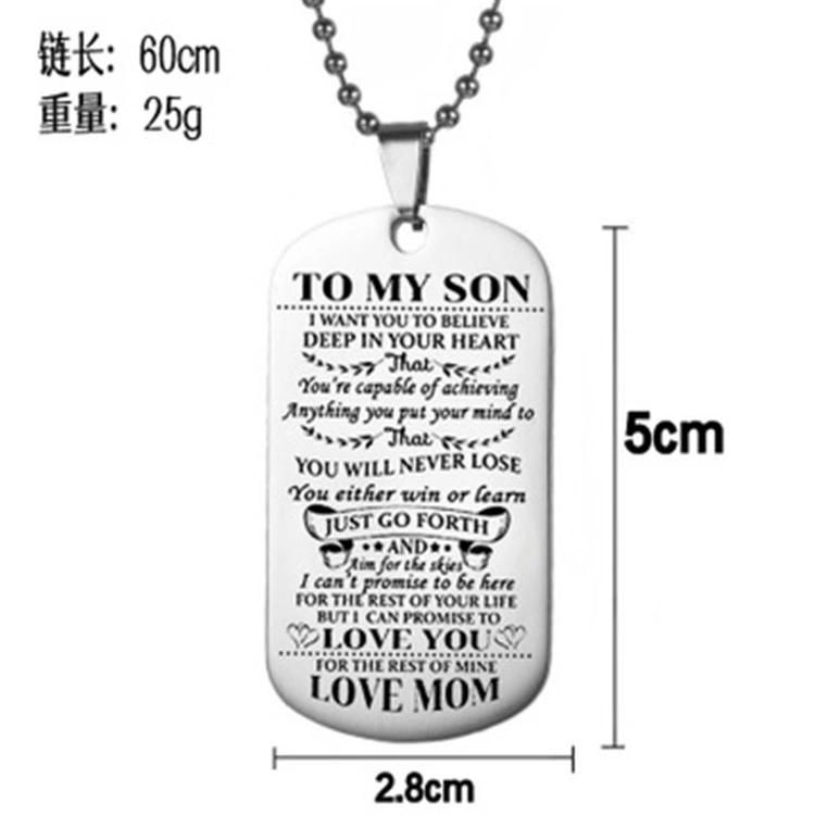 Military Stainless Steel Dog Brand Customized Lettering Gift Necklace