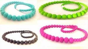 Colorful Fashion OEM Silicone Teething Necklace (BZ-SN005)
