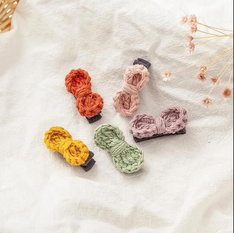 Crochet Bow Hair Clips Customized Color