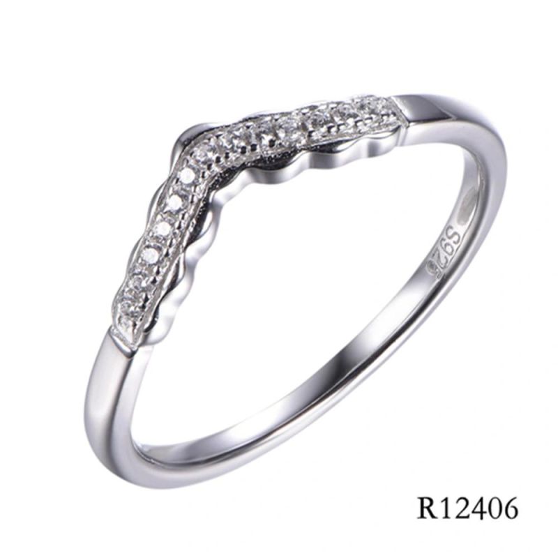 Wholesale 925 Sterling Silver with CZ Fashion Ring