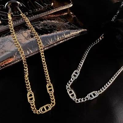 Light Luxury Niche 18K Titanium Steel Necklace Hip-Hop Alphabet Jewelry
