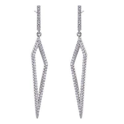 925 Silver Fashion Geometric Long Earring for Promotion Sales