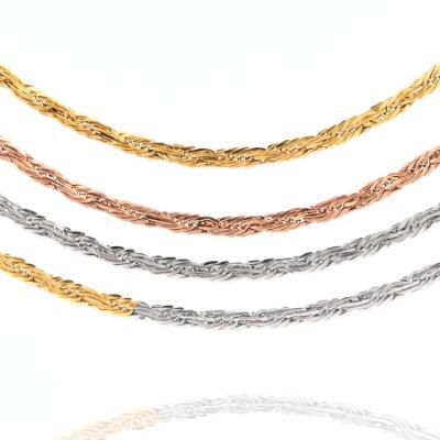 Fashion Accessories 18K Gold Plated Fancy Rope Chain Necklaces Jewellery for Handcraft Gift Decoration Design