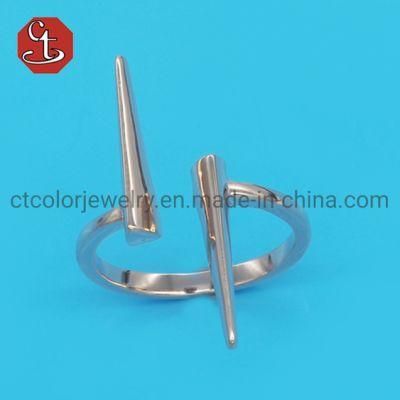 OL Design Fashion 925 Sterling Silver Ring Rose Gold Geometric Adjustable Rings For Women Girls Jewelry