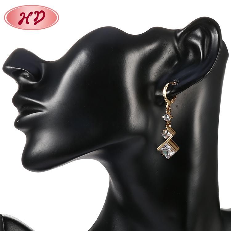 Fashion 18K Gold Plated Alloy Silver Jewelry Sets with CZ Crystal