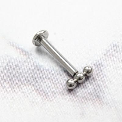 Eternal Metal ASTM F-136 Ti 6al4V Eli Titanium Threadless Labret Piercing Jewelry