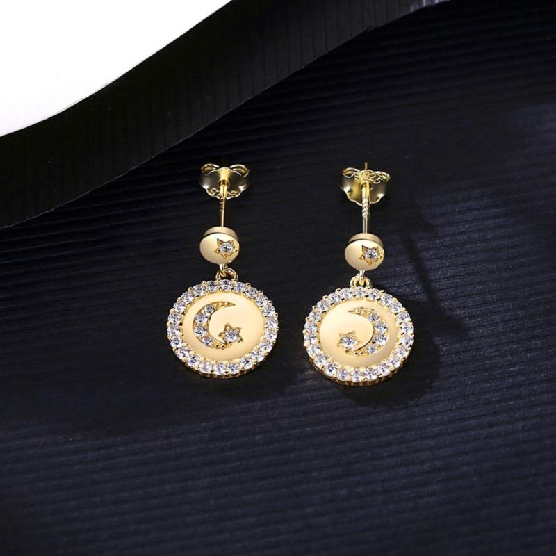 Round Extravagant Earring S925 Sliver Ear Stud