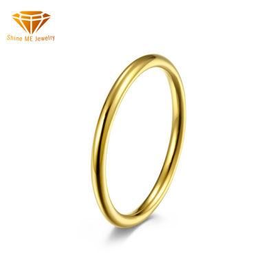 Ins Genderless Cold Wind Titanium Steel Round Line Tail Ring Ring for Men and Women Neutral Smooth Plain Circle Jewelry SSR2540