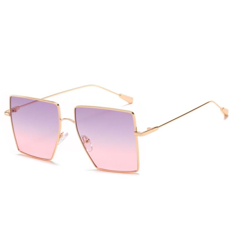2020 Ready Made Metal Square Ocean Lens Fashion Sunglasses