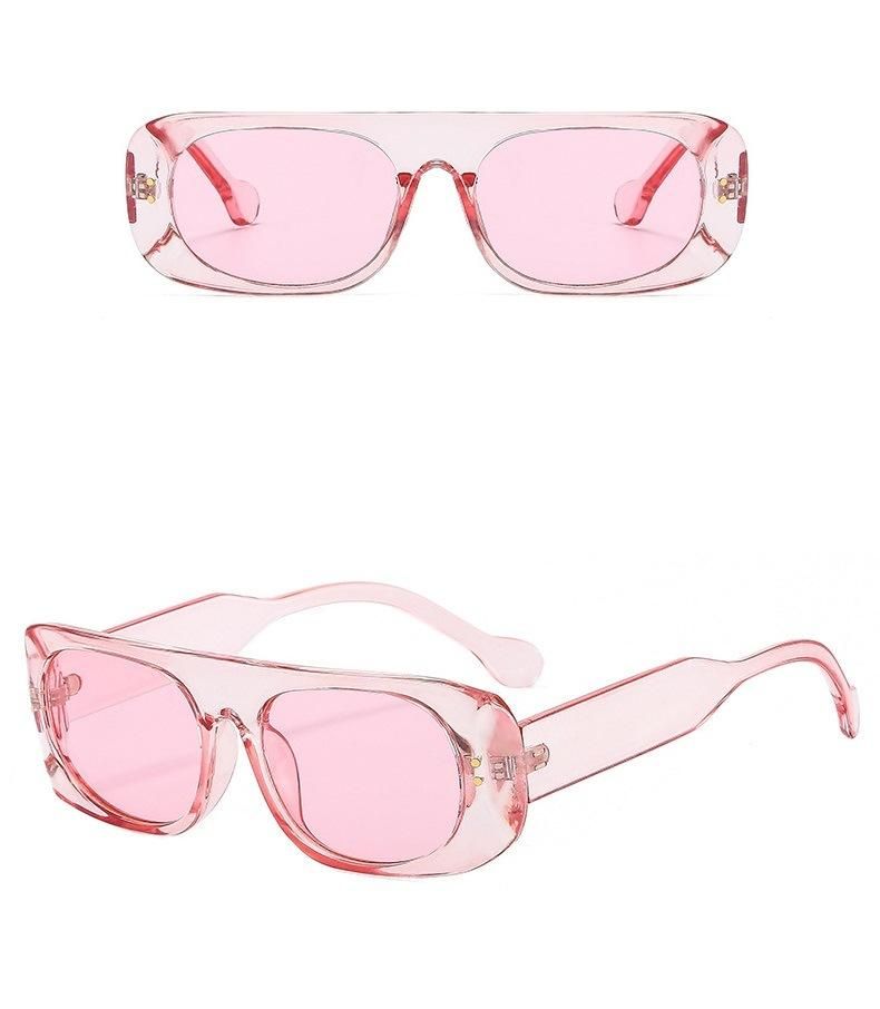 New Fashion Women Designer Retro Rectangle Sun Glasses Female Ins Popular Colorful Square Sunglasses