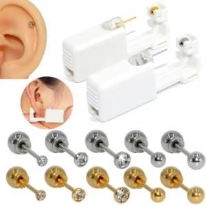 Disposable Sterile Ear Piercing Unit Cartilage Tragus Helix Piercing Gun No Pain Piercer Tool with Safe Ball Buckle Set