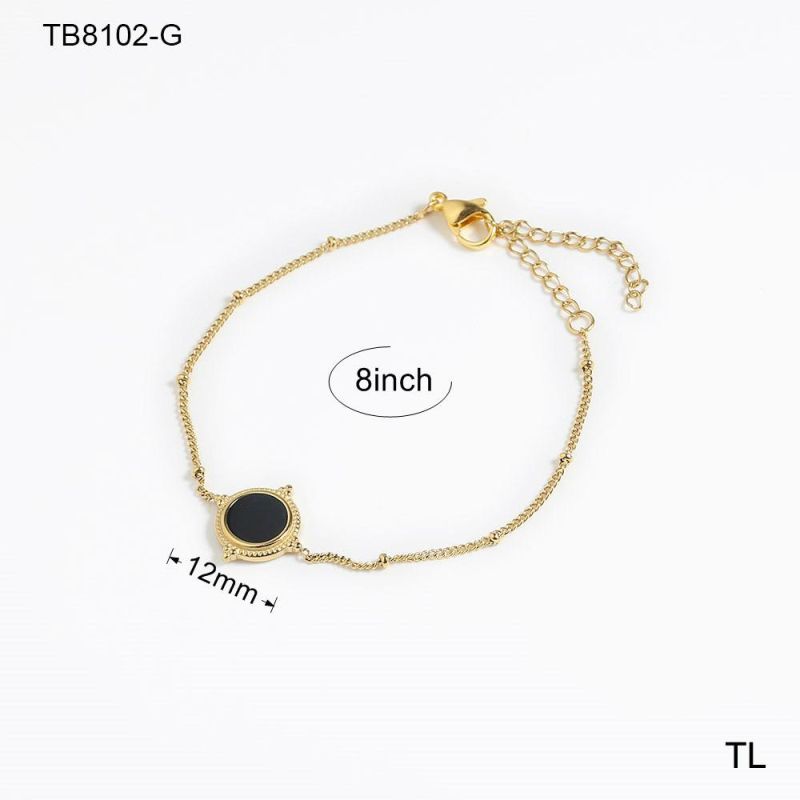 Manufacturer Custom High Quality Fashion Jewelry New Arrivals Gold Plated 18K jewellery Necklace Agate Stainless Steel Brand Jewelry