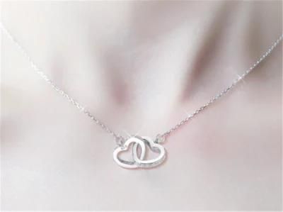 Wholesale Double Ring Heart Necklace