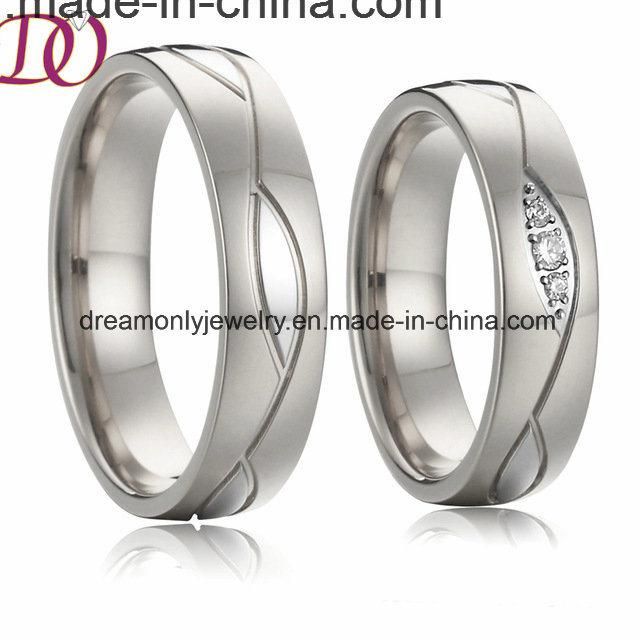 New Fashion Gold Engagement Ring Wedding Band for Romantic Love Couples