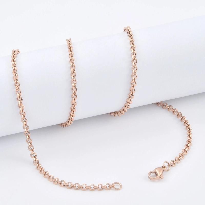 Fashionable Accessories Steel Belcher Link Triangle Wire Chain Necklace for Jewelry Design