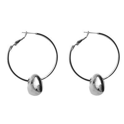 Best Seller Puff Heart Pendant Hoop Earrings for Women Girls Lady