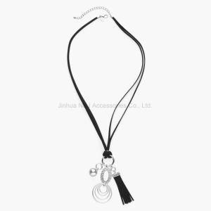 Women Long Necklaces High Quality Alloy Leather Color Tassels Necklaces Pendants Accessroies