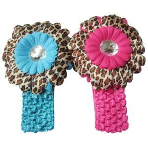 Polyester Crochet Knit Headwrap with Flower (DHW00547)