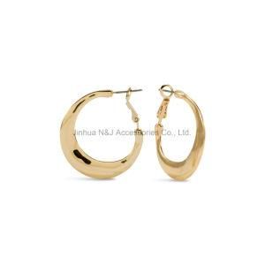 Fashion Jewelry Vintage Gold Color Big Circle Hoop Earrings for Women
