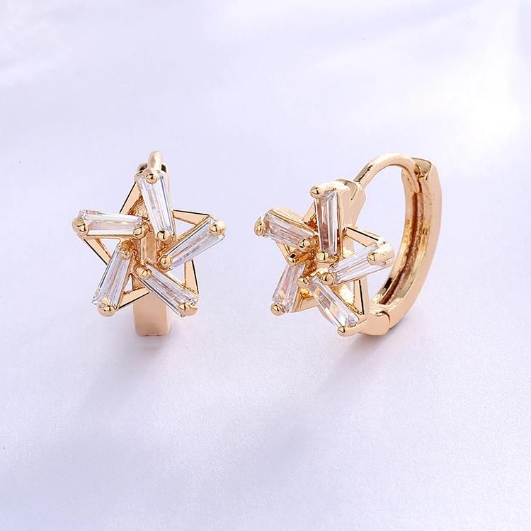 Multi Color Rainbow Jewelry Huggie Earrings with Mini Zircon