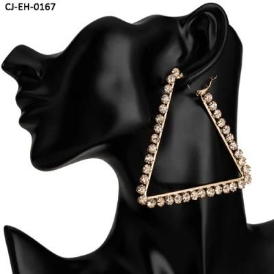 Wholesale Claw Chain Earrings Geometric Acrylic Diamond Inlaid Earrings Fashion Jewelry