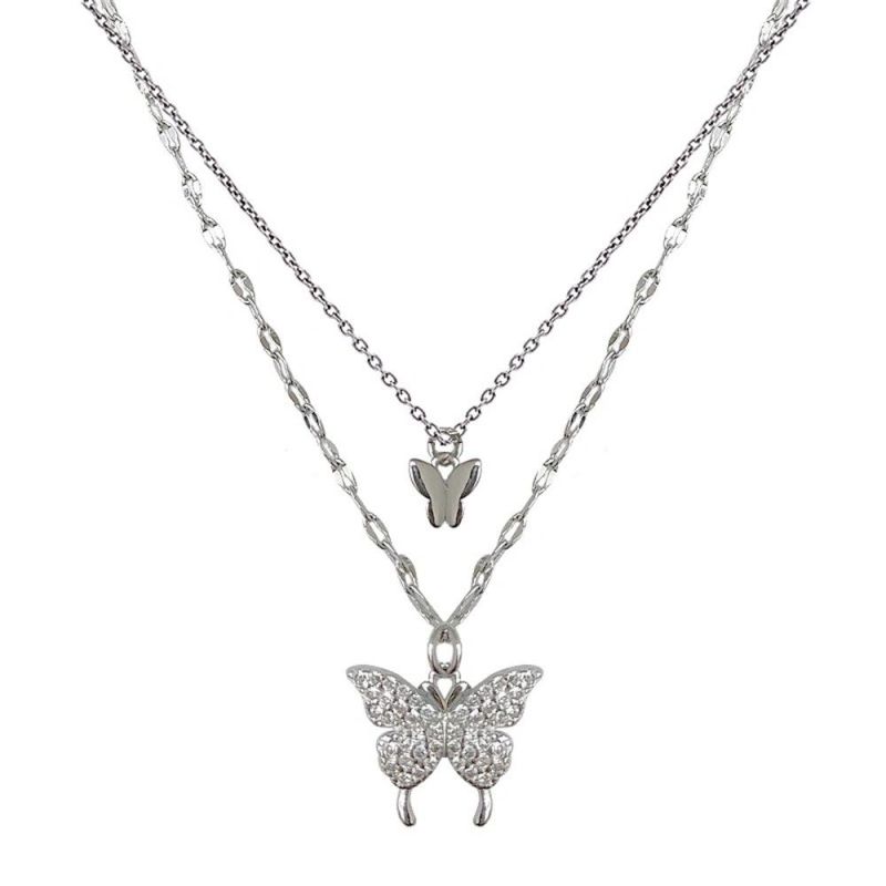 Double Butter Necklace Female Design Temperament Clavicle Chain Necklace