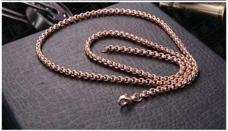Fashion Jewelry Square Belcher Box Rolo Chain Necklace Anklet Bracelet for Hip Hop Fashion Handcraft Design